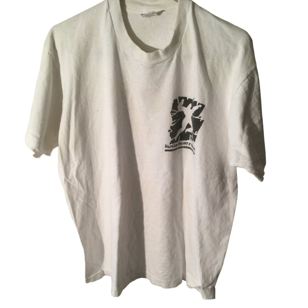 1988 Human Rights World Tour Crew Shirt Air Cargo Staff XL - Picture 4 of 6